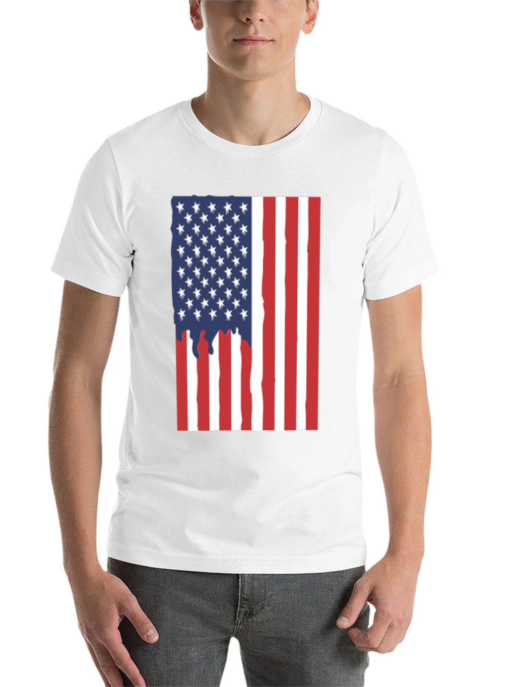 American Flag Dripping T-Shirt - Patriotic USA Pride Tee