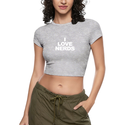Nurse Heartbeat Stethoscope Minimal Grey Crop Top