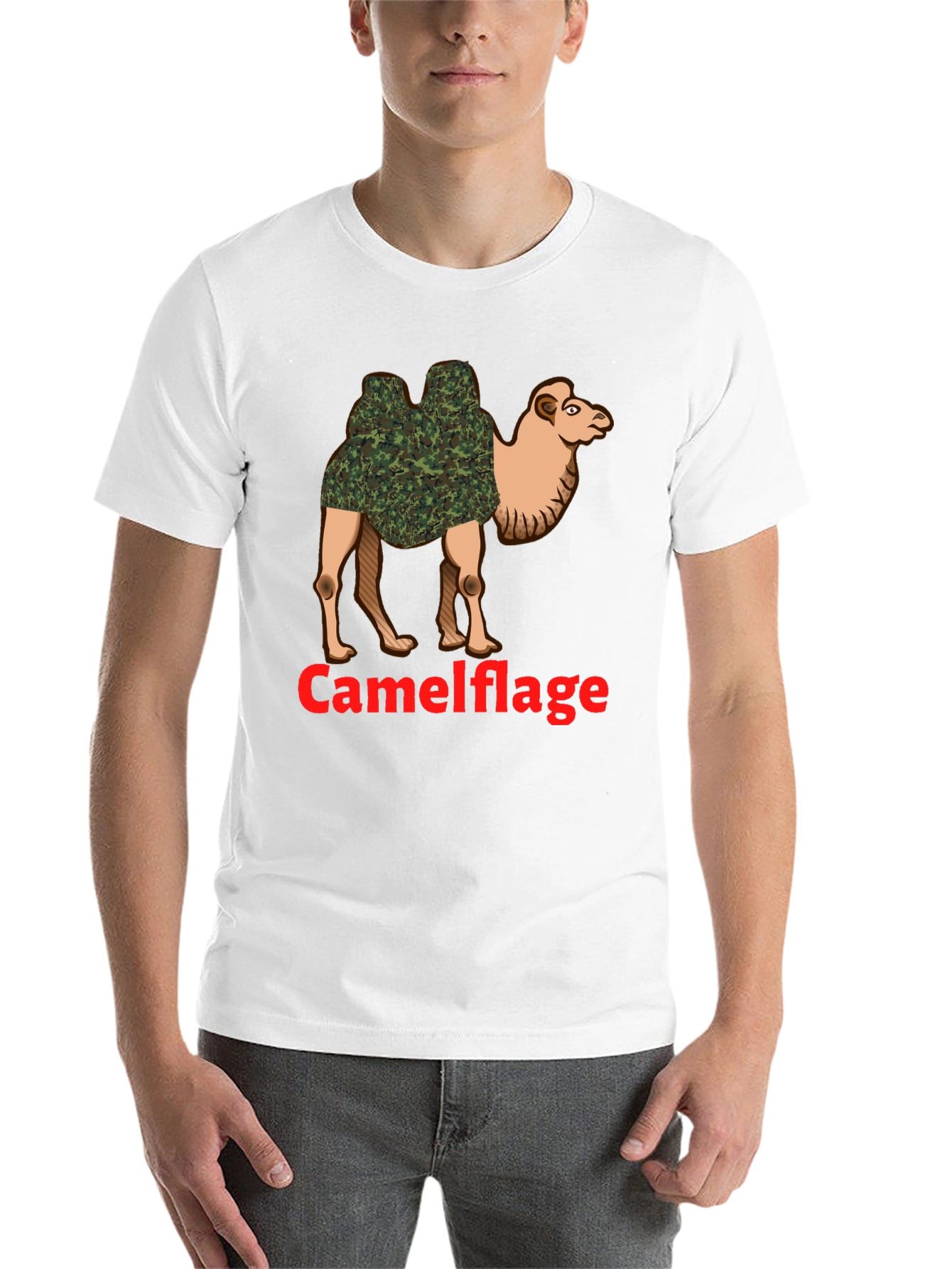 Camel Camouflage Graphic T-Shirt