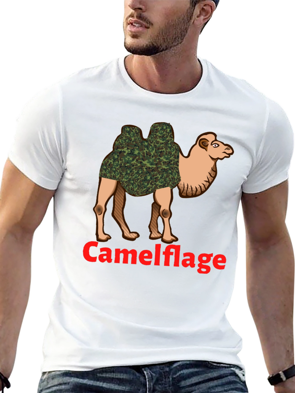 Camel Camouflage Graphic T-Shirt