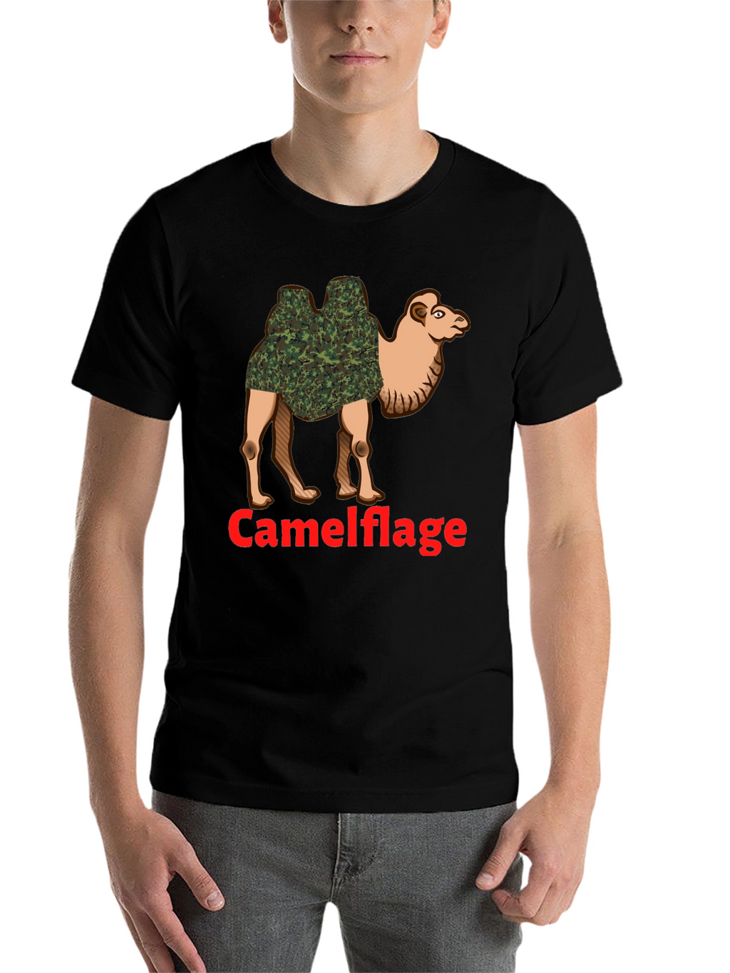 Camel Camouflage Graphic T-Shirt