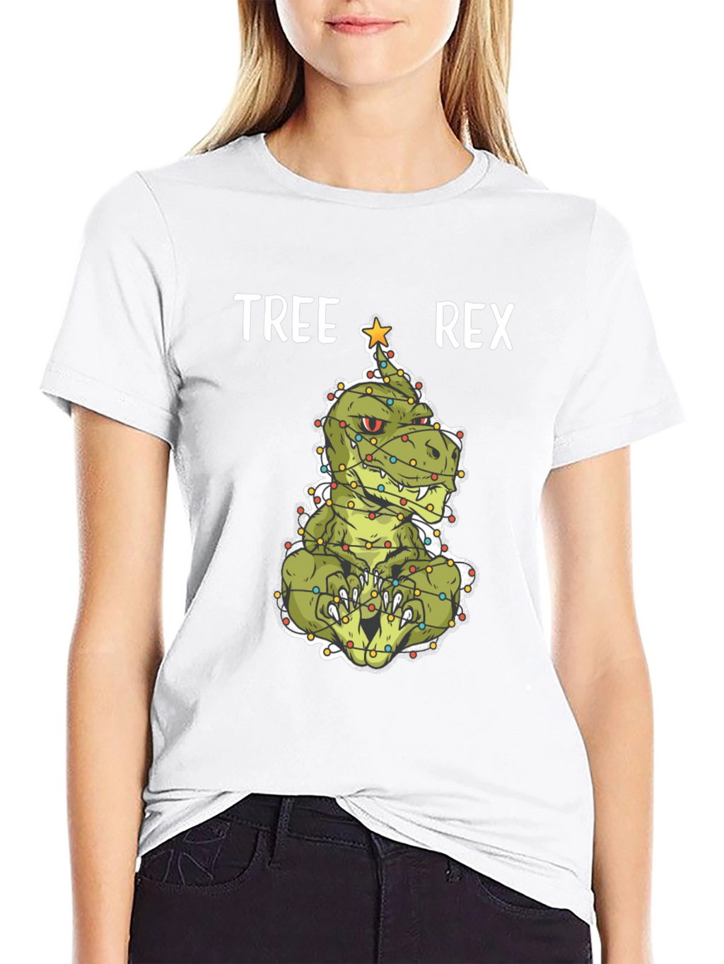 Tree Rex Christmas T-Shirt - Holiday Dinosaur Tee