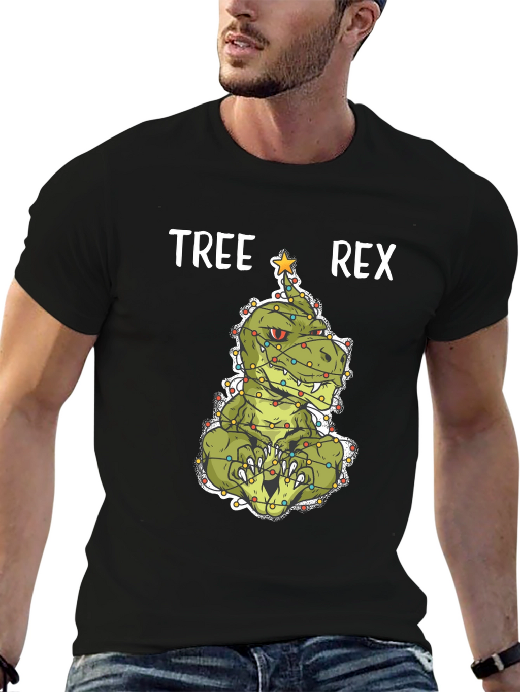 Tree Rex Christmas T-Shirt - Holiday Dinosaur Tee