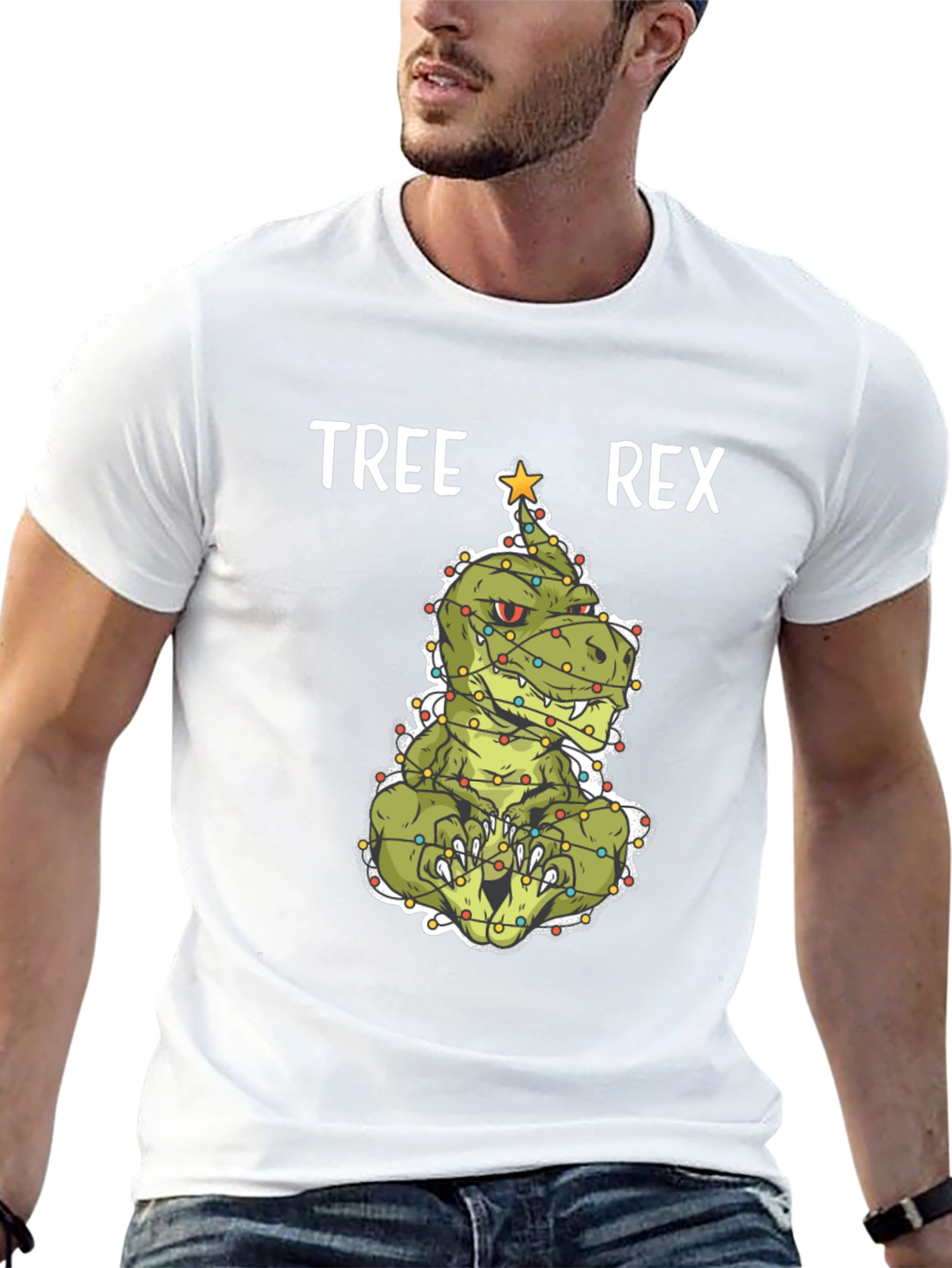 Tree Rex Christmas T-Shirt - Holiday Dinosaur Tee