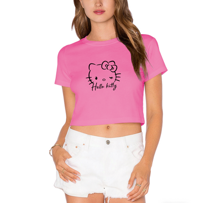 Playful Pochacco Little Bee Casual Crop Tee