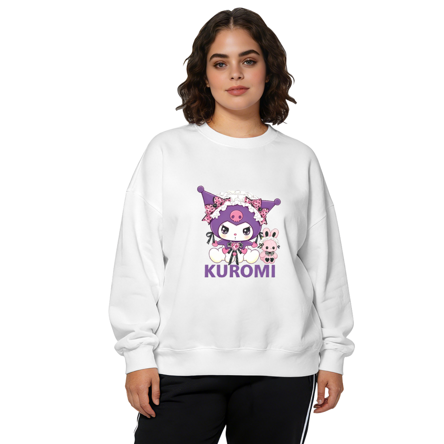 Cool Gothic Kuromi Character Crewneck Sweatshirt