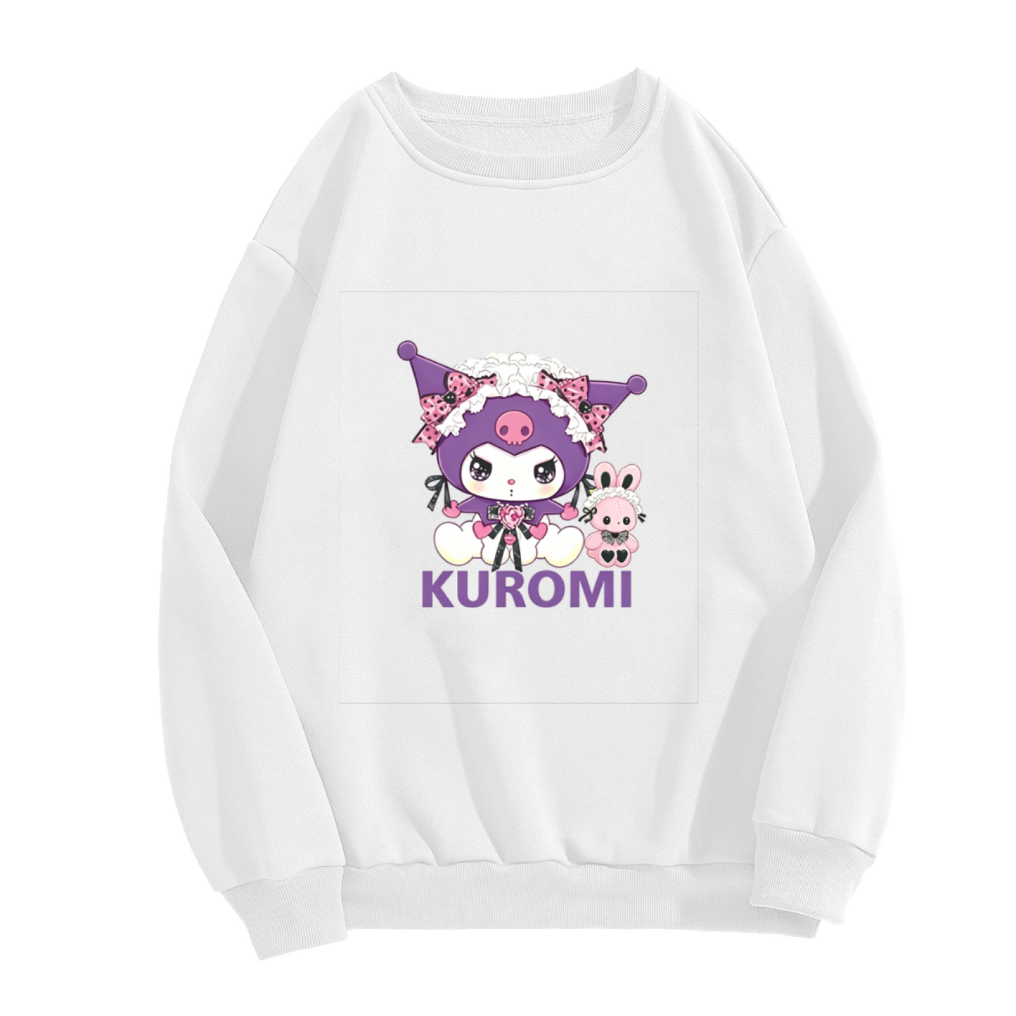 Cool Gothic Kuromi Character Crewneck Sweatshirt