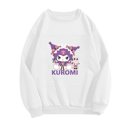 Cool Gothic Kuromi Character Crewneck Sweatshirt
