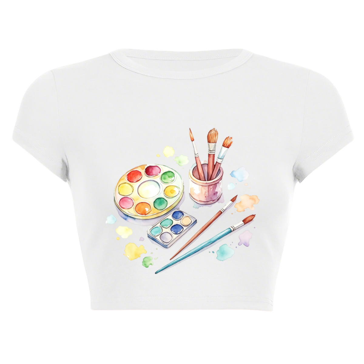 Watercolor Artist Paint Palette Aesthetic Baby Tee