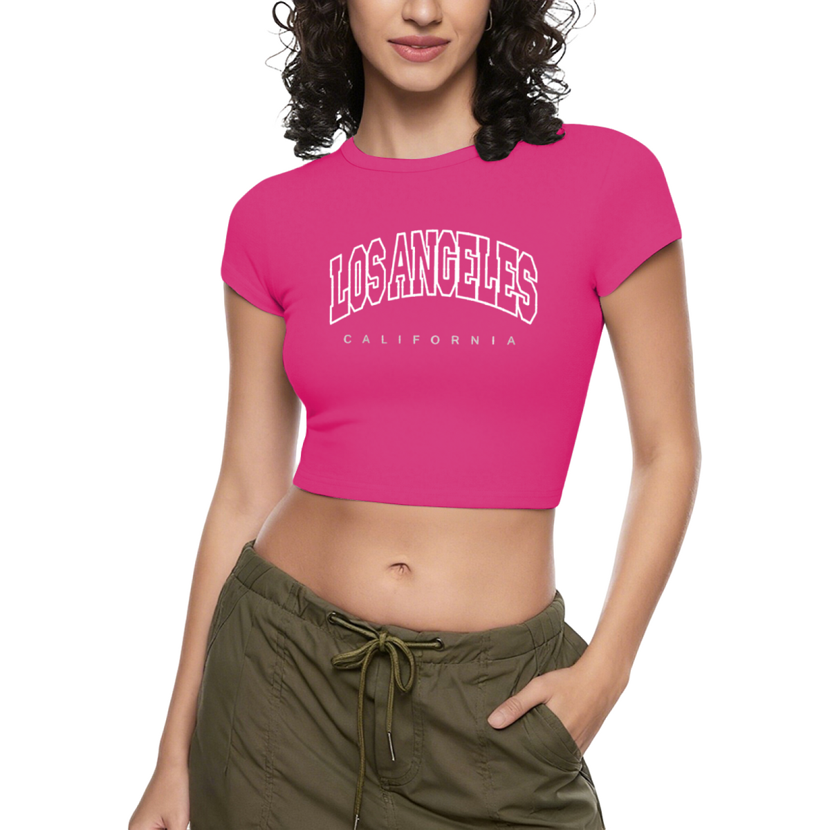 Cute Angel & Devil Bench Grey Aesthetic Graphic Crop Top