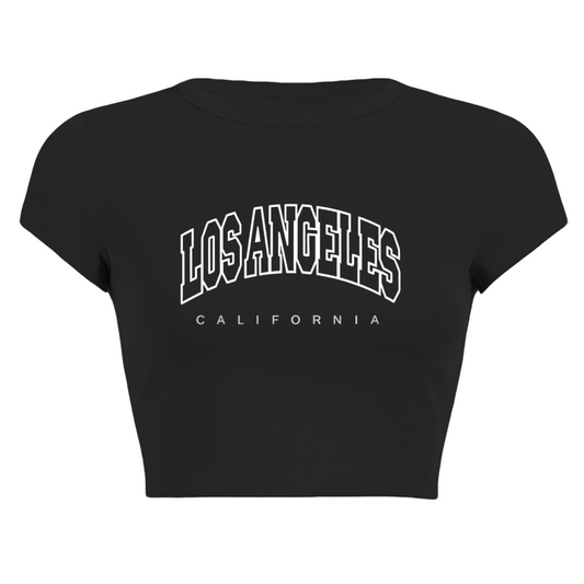 Cute Angel & Devil Bench Grey Aesthetic Graphic Crop Top