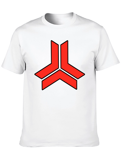 Geometric Red Logo Black T-Shirt