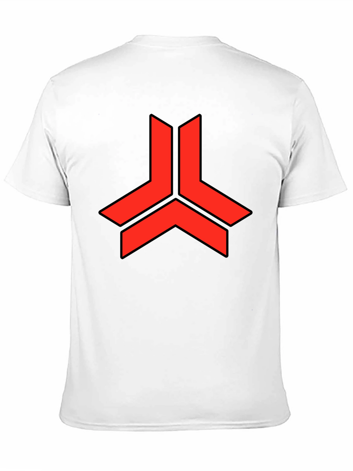 Geometric Red Logo Black T-Shirt