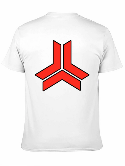Geometric Red Logo Black T-Shirt