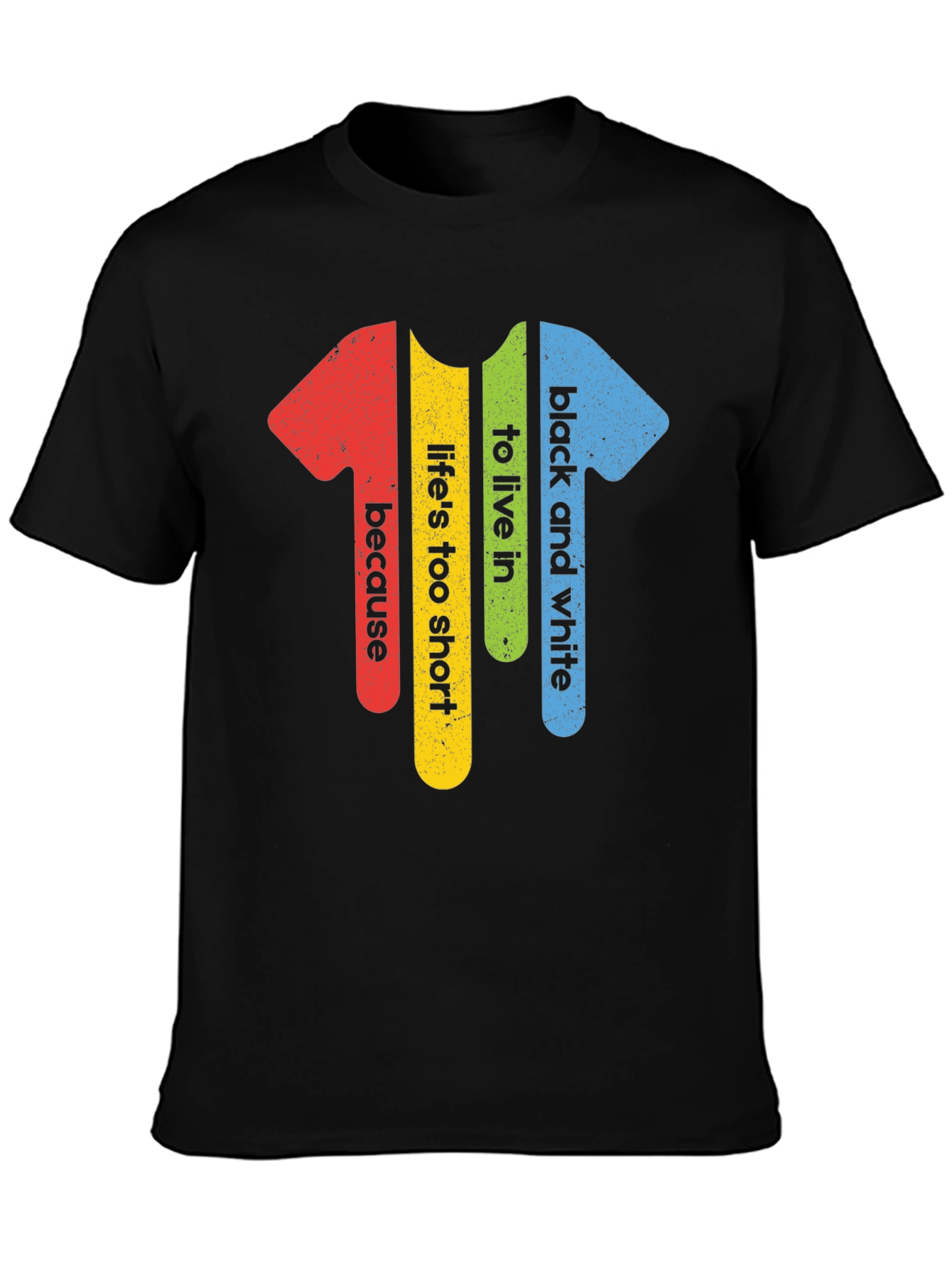 Colorful Life T-Shirt - Short Sleeve Graphic Tee