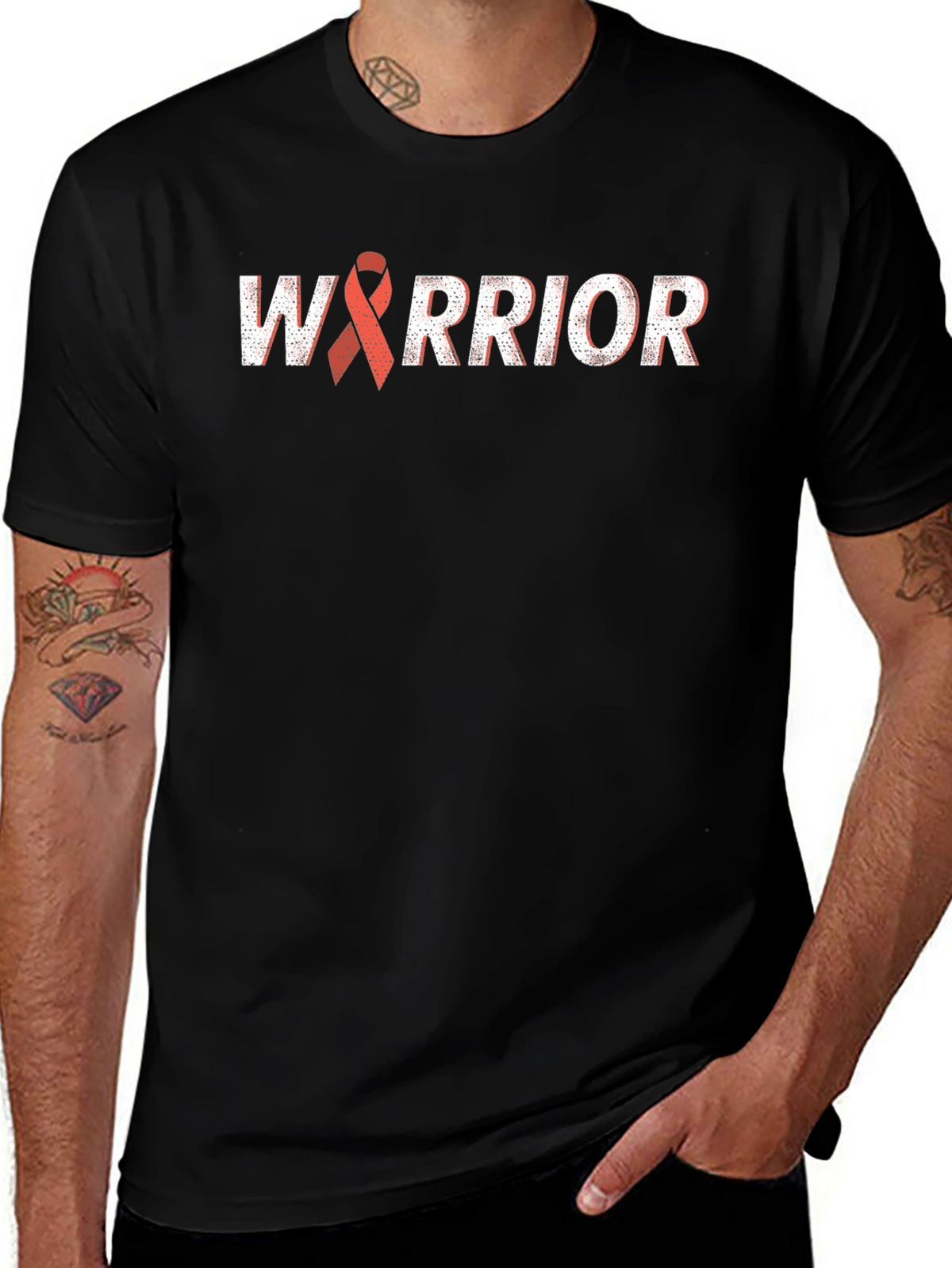 Warrior Ribbon Graphic Tee - Awareness Shirt