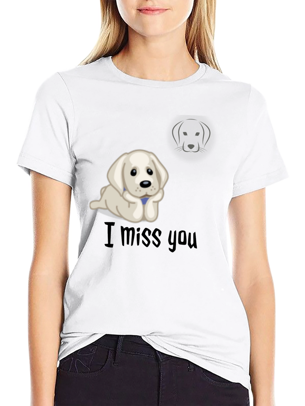 I Miss You Puppy Graphic T-Shirt