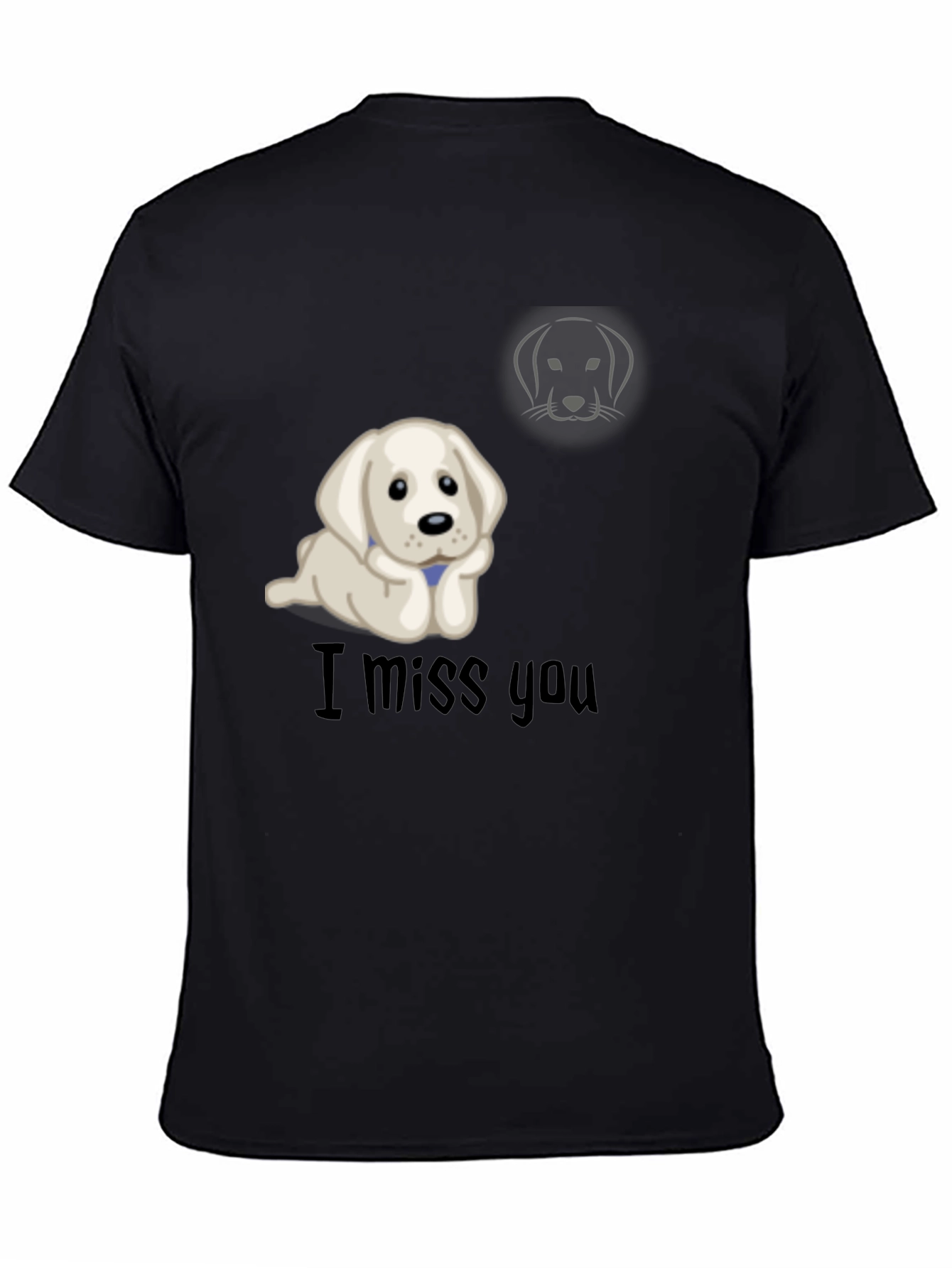 I Miss You Puppy Graphic T-Shirt