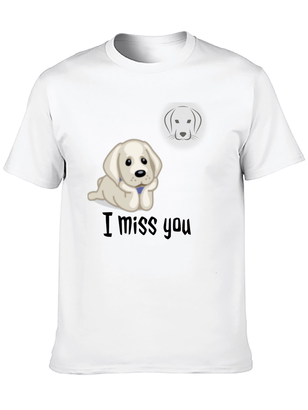 I Miss You Puppy Graphic T-Shirt