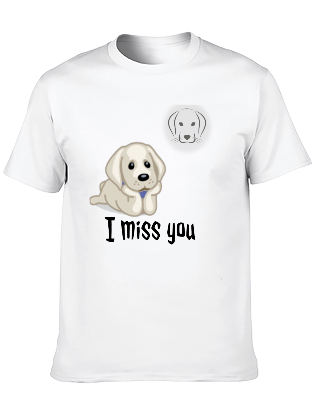 I Miss You Puppy Graphic T-Shirt