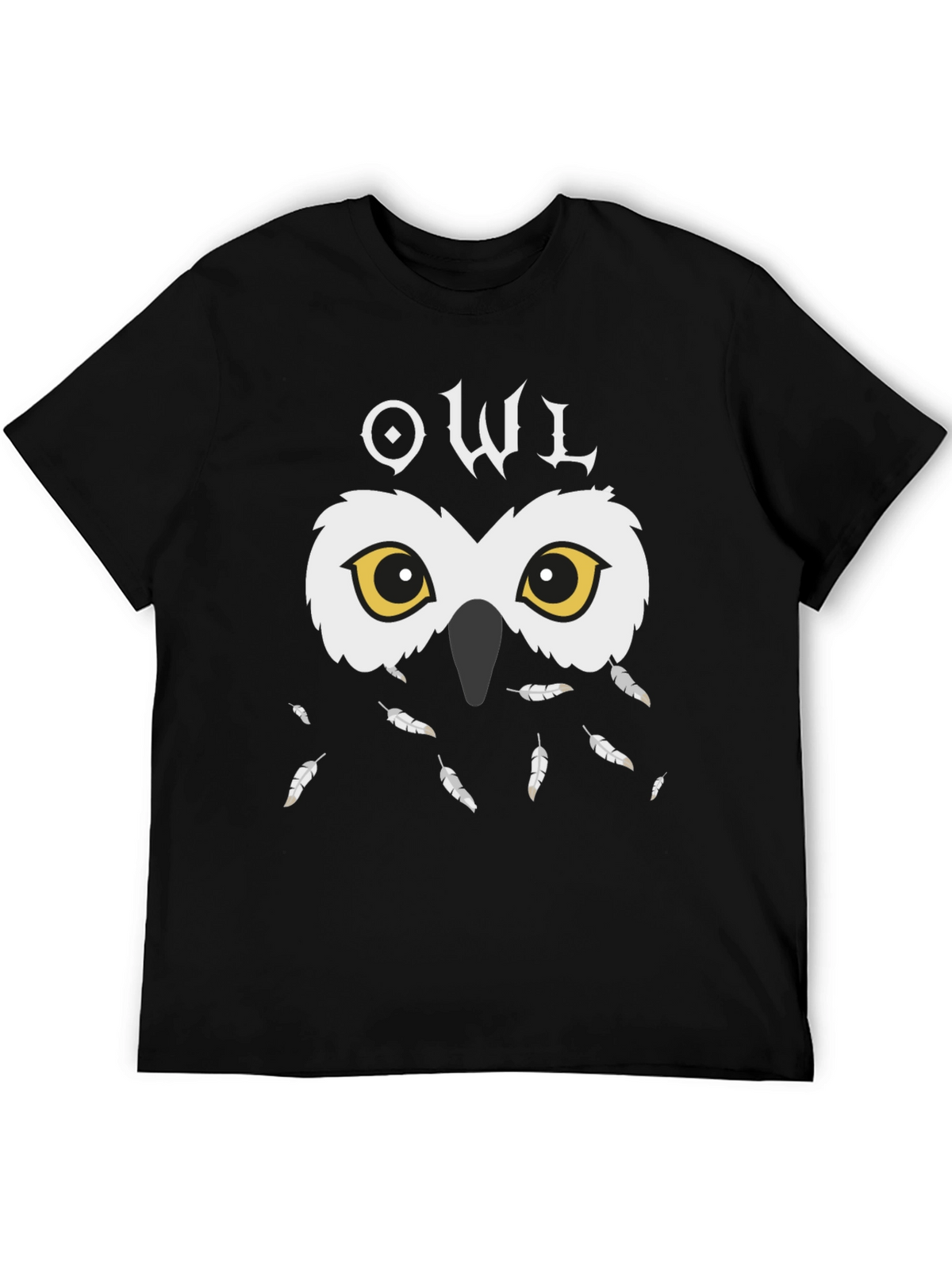 Owl Graphic Black T-Shirt - Unique Design