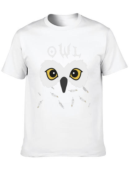 Owl Graphic Black T-Shirt - Unique Design