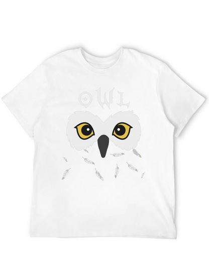 Owl Graphic Black T-Shirt - Unique Design