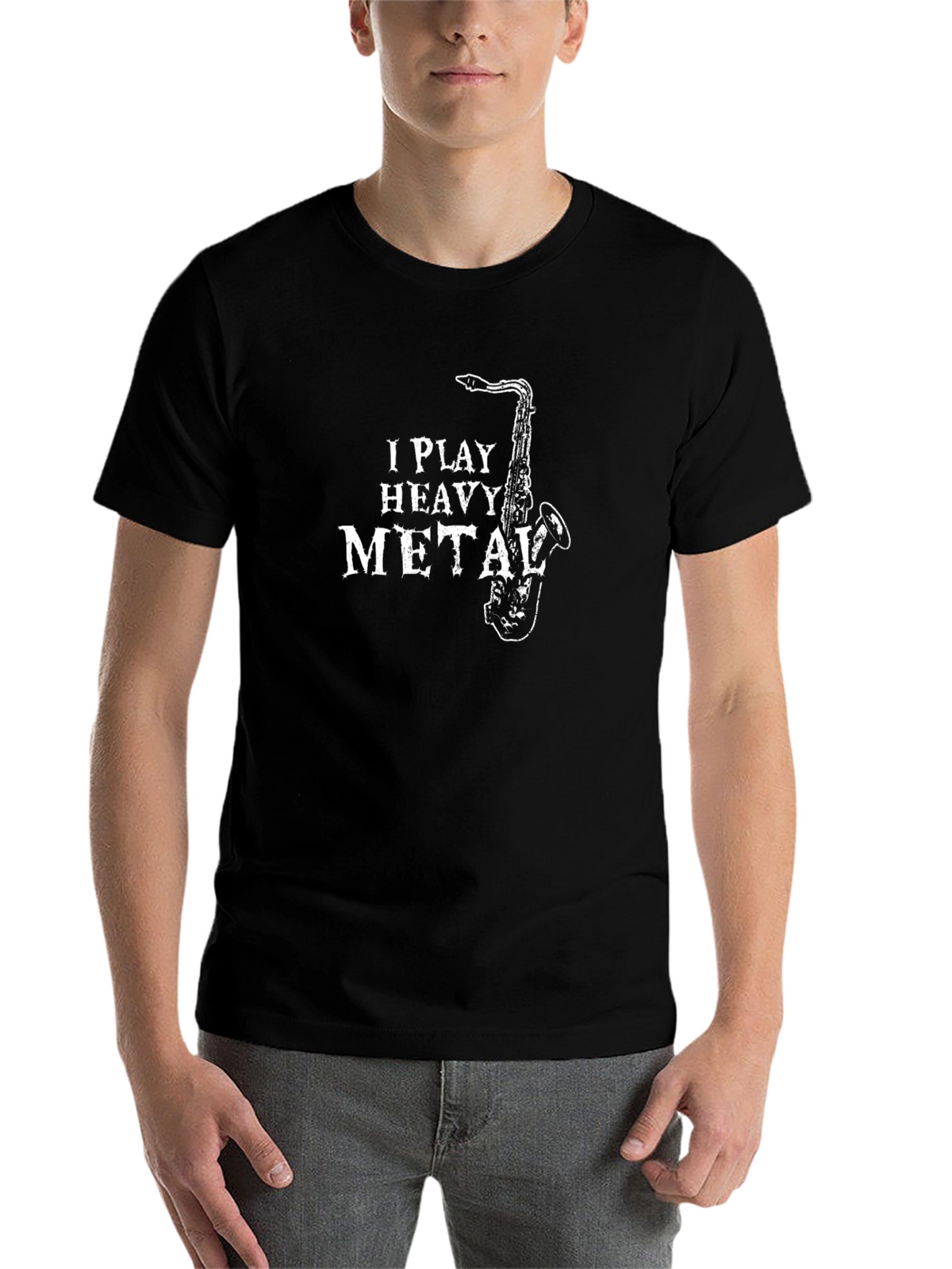 Heavy Metal Saxophone Black T-Shirt