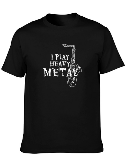 Heavy Metal Saxophone Black T-Shirt