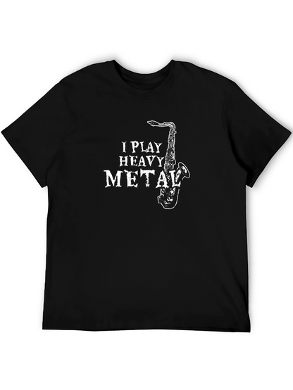 Heavy Metal Saxophone Black T-Shirt