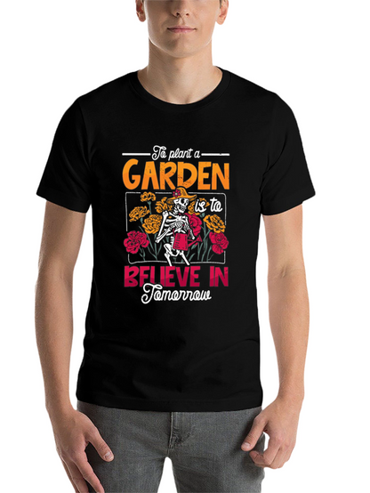 Gardening Skeleton Graphic Tee - Believe In Tomorrow