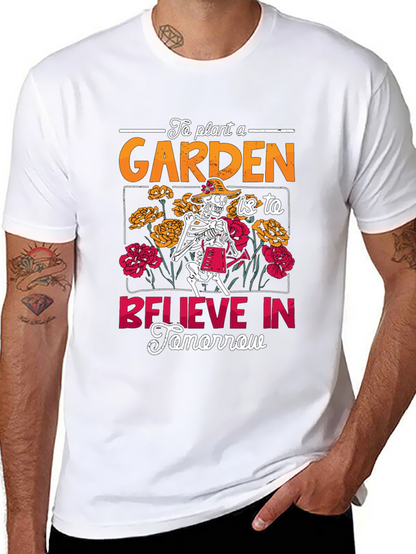 Gardening Skeleton Graphic Tee - Believe In Tomorrow