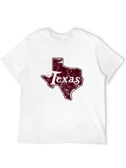 Texas State Graphic Print Black T-Shirt