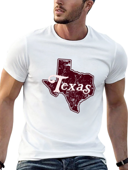 Texas State Graphic Print Black T-Shirt