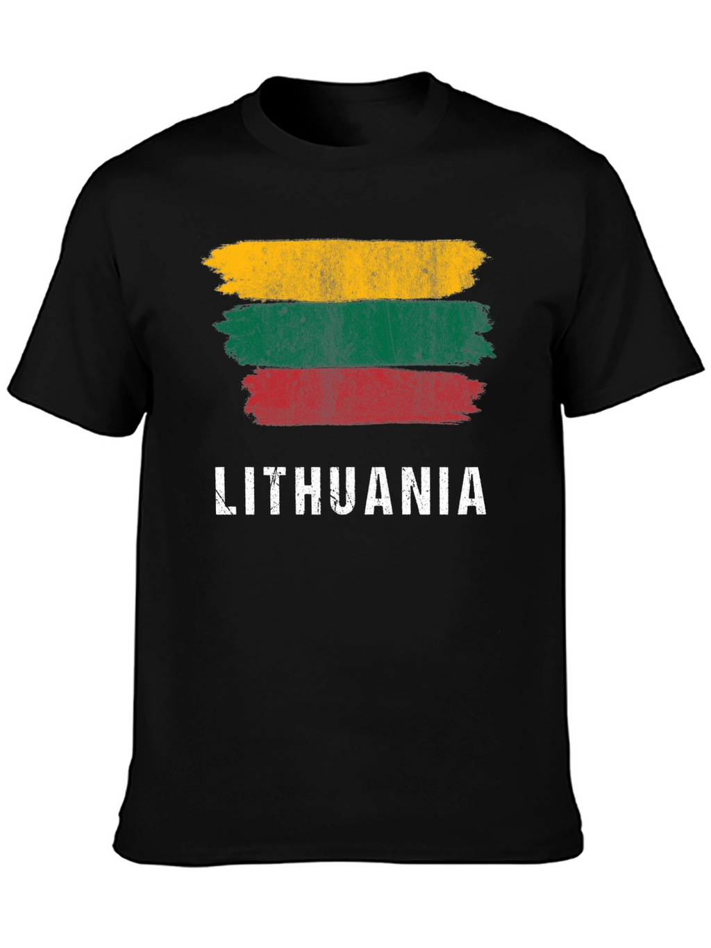 Lithuania Flag T-Shirt - Distressed Graphic Tee