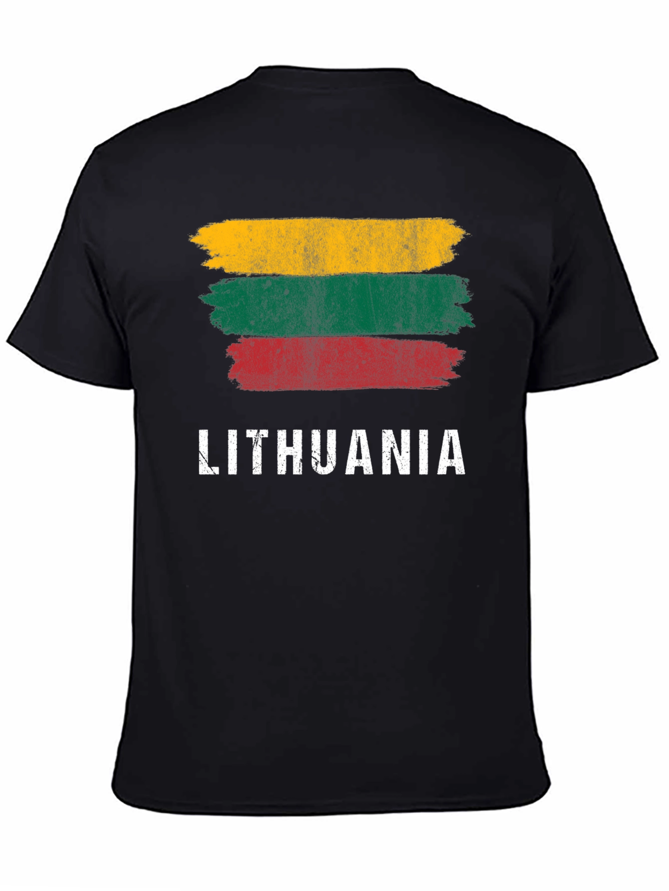 Lithuania Flag T-Shirt - Distressed Graphic Tee