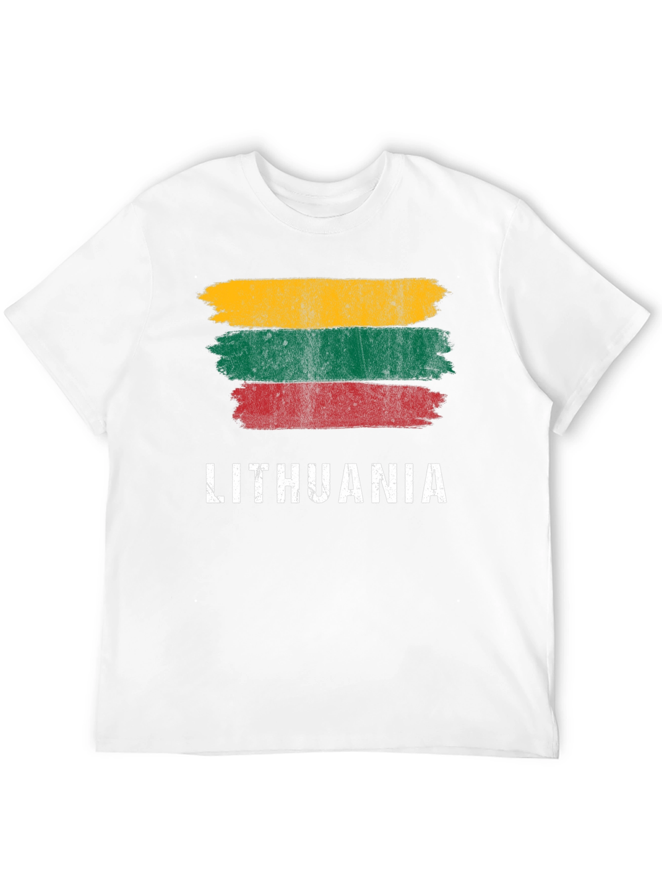 Lithuania Flag T-Shirt - Distressed Graphic Tee