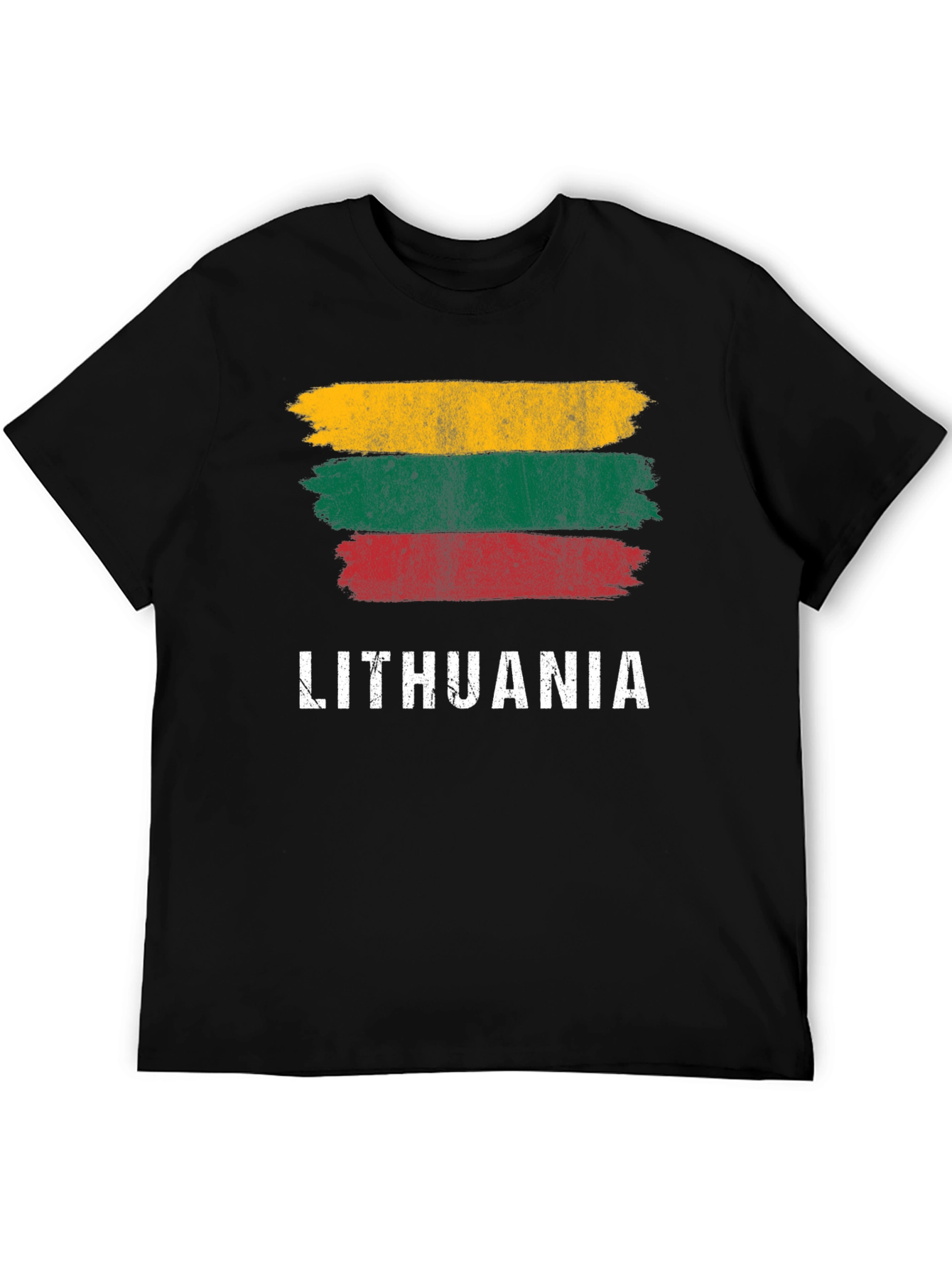 Lithuania Flag T-Shirt - Distressed Graphic Tee