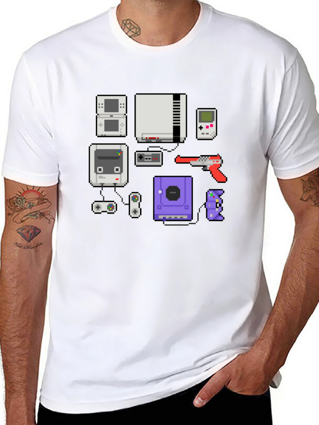 Retro Gamer T-Shirt - Pixel Console Design