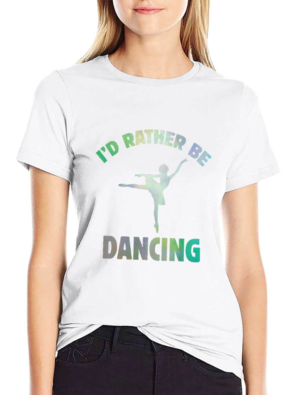 Id Rather Be Dancing Graphic Tee - Black