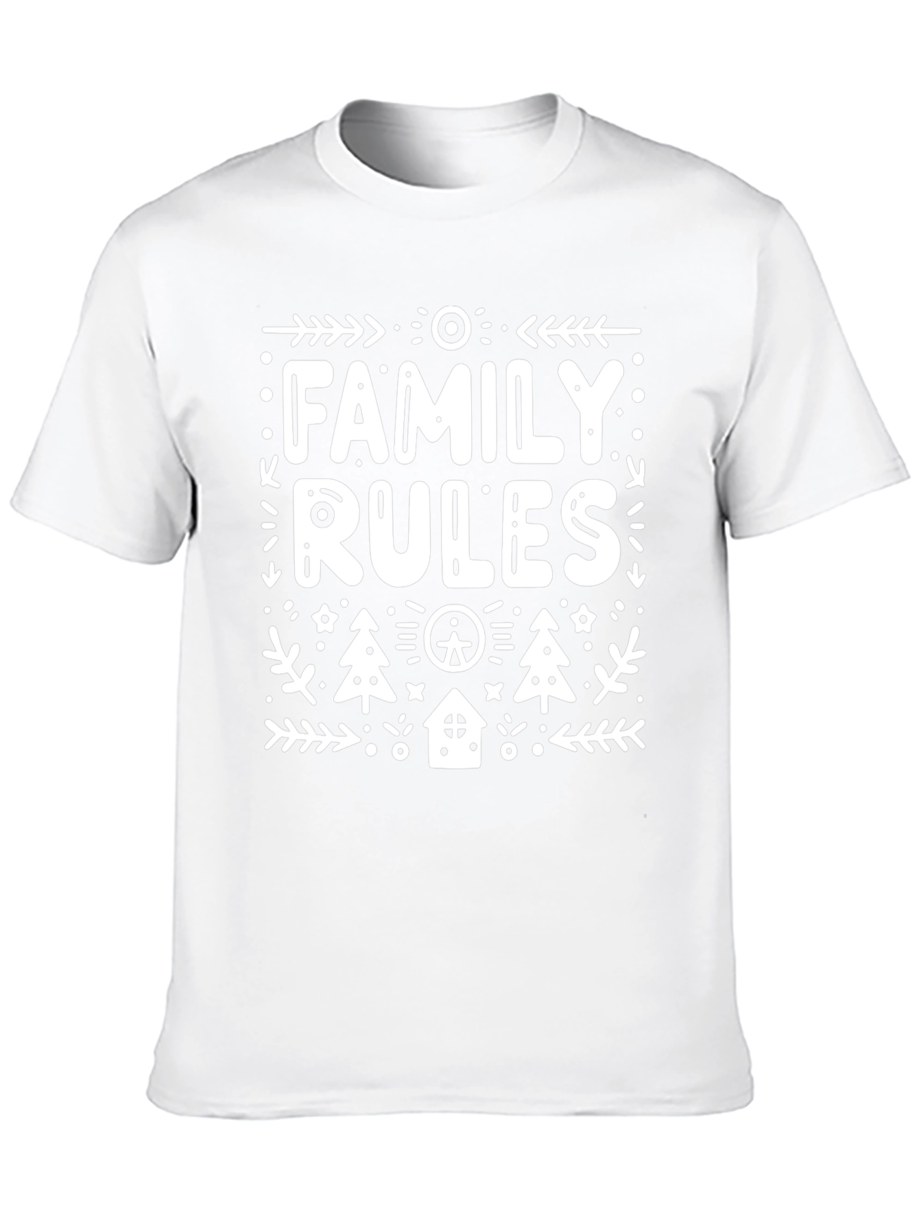 Family Rules Graphic Tee - Black
