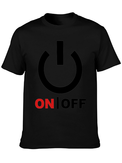 On/Off Graphic Print Crew Neck T-Shirt