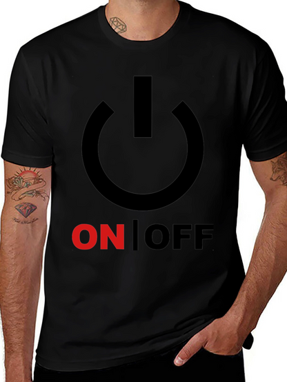 On/Off Graphic Print Crew Neck T-Shirt