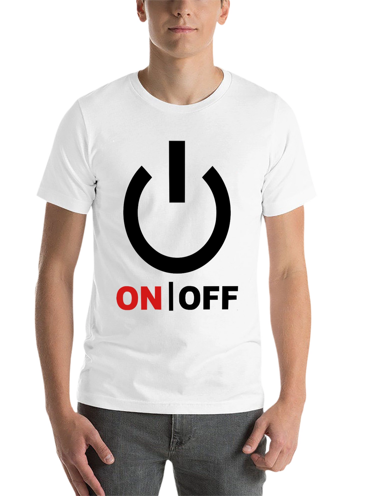 On/Off Graphic Print Crew Neck T-Shirt