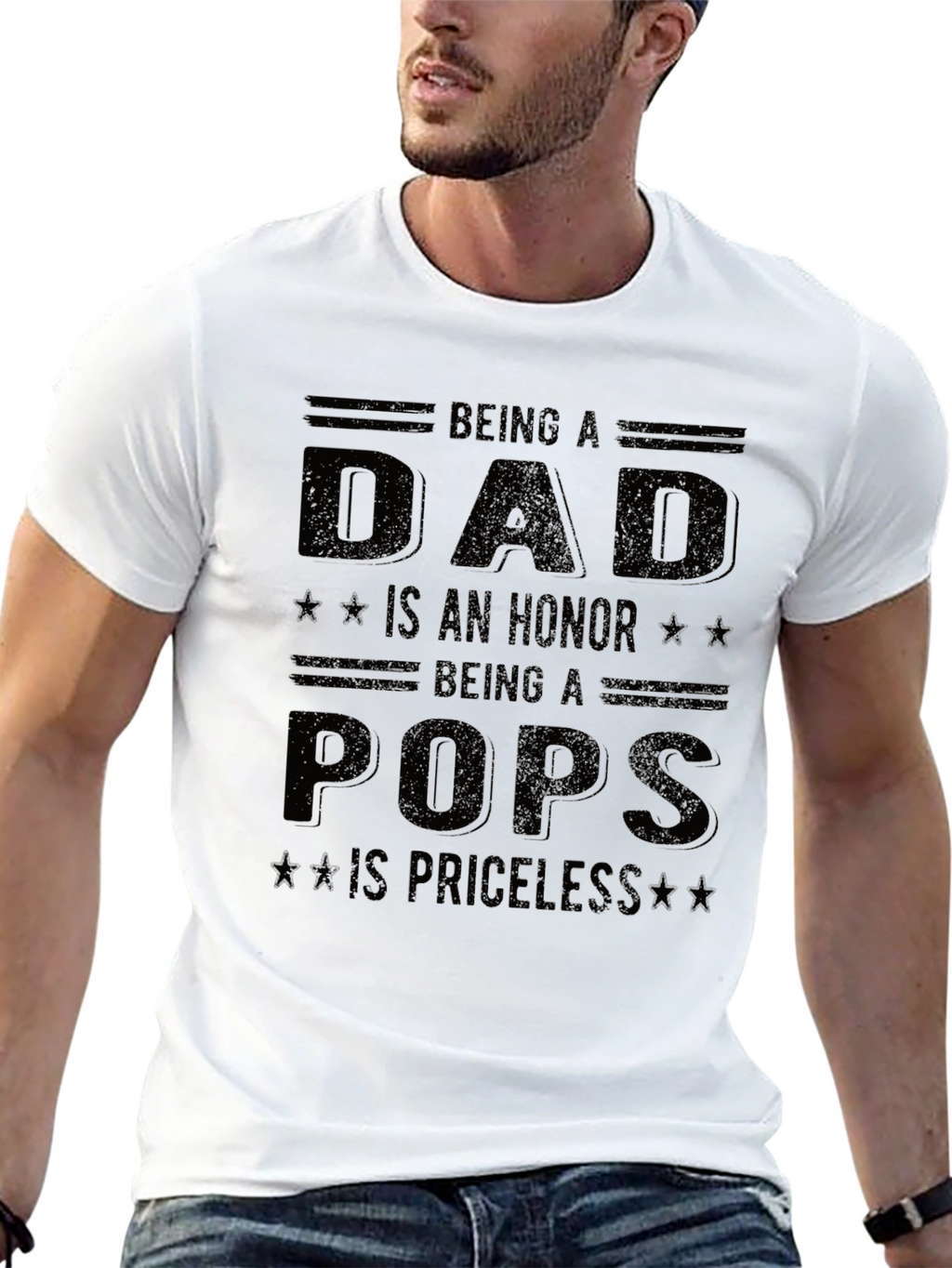 Dad Pops Honor Priceless Graphic Tee