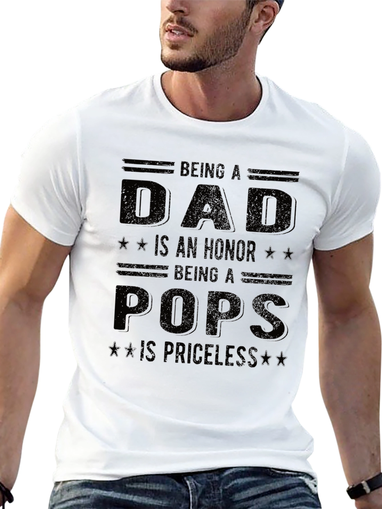 Dad Pops Honor Priceless Graphic Tee