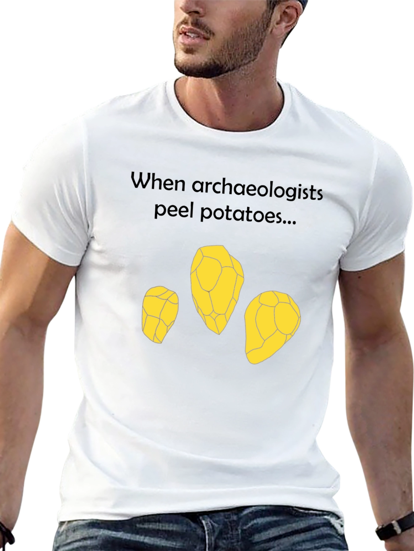 Archaeologist Potato Peel T-Shirt - Funny Archeology Tee