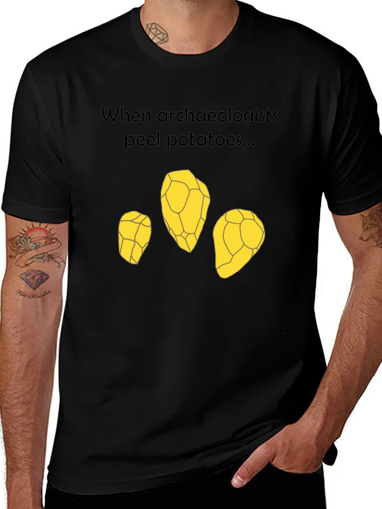 Archaeologist Potato Peel T-Shirt - Funny Archeology Tee