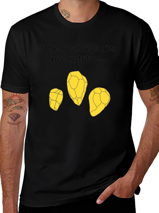 Archaeologist Potato Peel T-Shirt - Funny Archeology Tee
