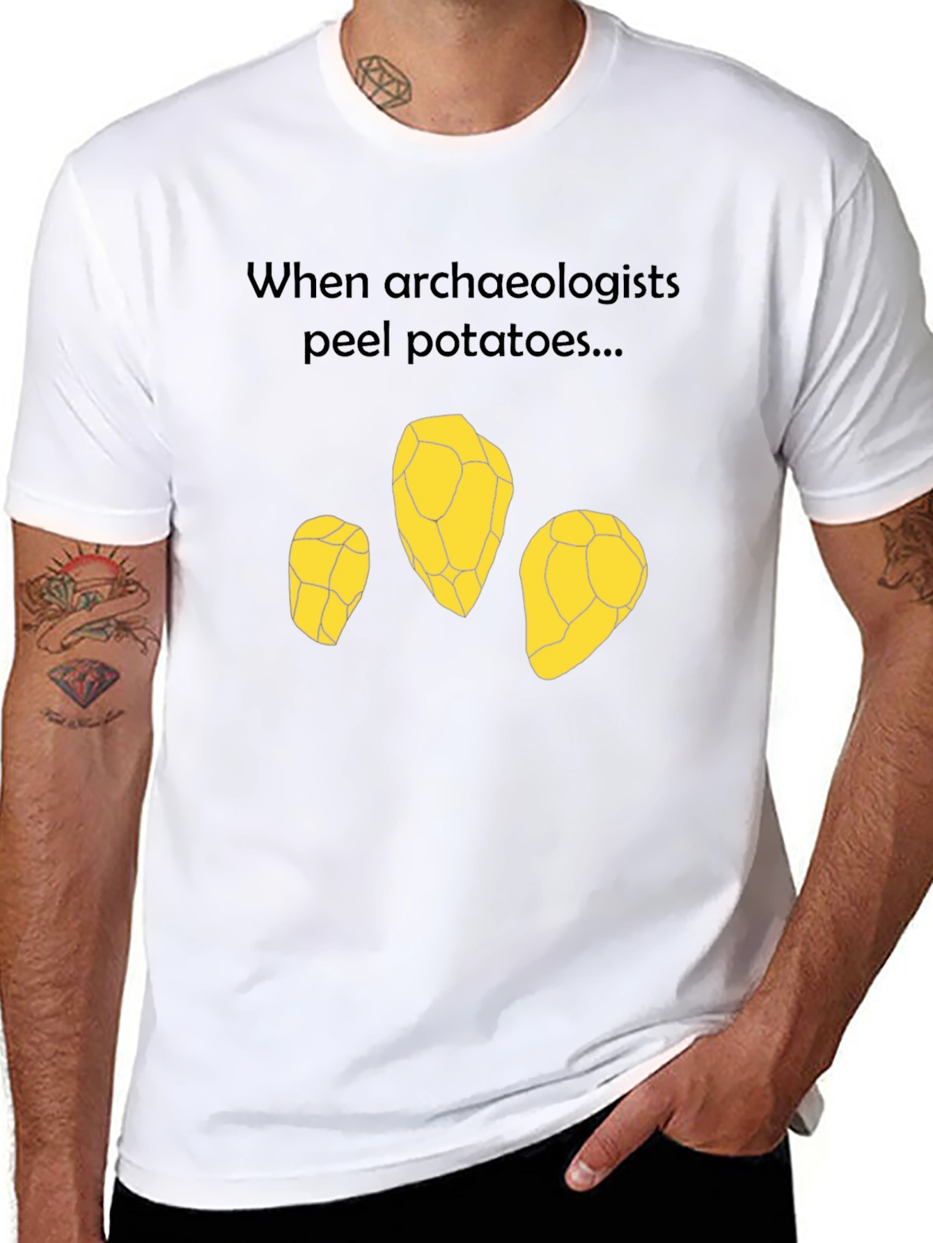 Archaeologist Potato Peel T-Shirt - Funny Archeology Tee